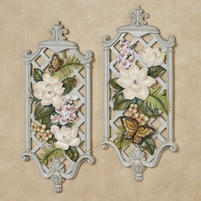 Touch of Class Garden Path Wall Plaques Ivory Set of Two, Set of Two, Ivory