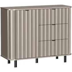 KOMMODE Nevada mit drei Schubladen 118 cm Taupe