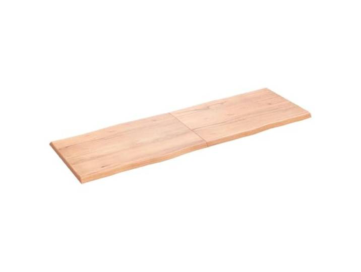 KLGBNCVE Tischplatte 180x60 cm Massivholz Behandelt Baumkante Eichenholz, Klappbar mit Scharnieren, Lackierte Oberfläche, Handgefertigt, Vielseitig Kombinierbar