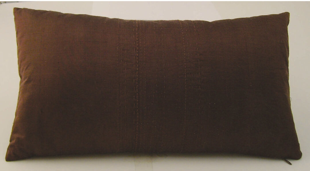 Marlow Home Co. Keena Rectangular Cushion Chocolate 25cm H X 45cm W X 8cm D