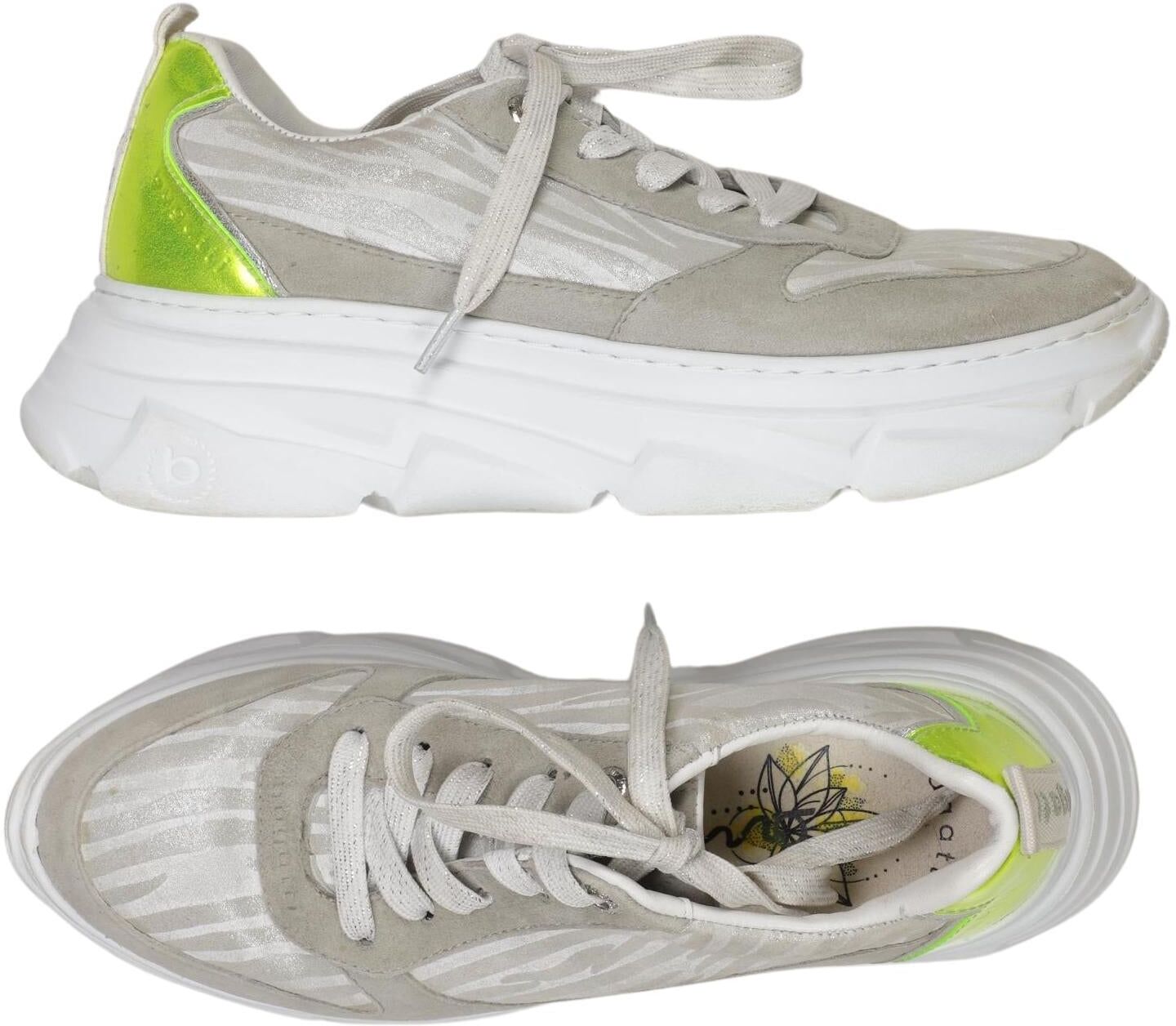 Bugatti Damen Sneaker, Neon, Gr. EU 37, Leder - Second Hand