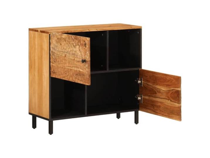 Brun Armoire latérale CHIC BUFFET RANGEMENT 80x33x75 cm bois massif d'acacia N16594