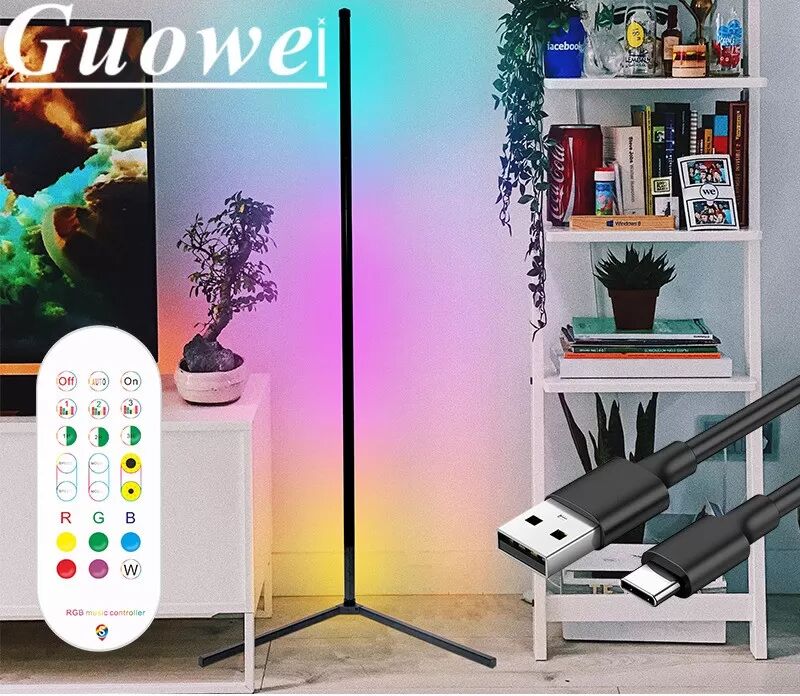 INF 1,42 m Bluetooth Eckleuchte (2er-Set) Infrarot-Wandleuchte – Farbwechsel, Musiksynchronisation