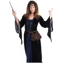 Metamorph Burgherrin Samtkleid schwarz-blau (XXL)