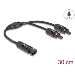 DeLOCK DL4 Solar Splitter Kabel 1 x Stecker zu 2 x Buchse 30 cm schwarz
