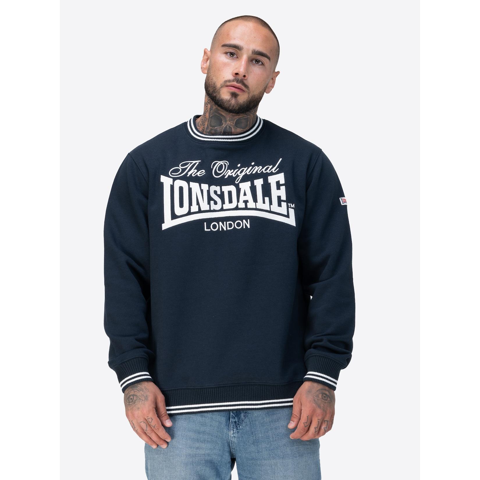Lonsdale Herren Rundhals Sweatshirt normale Passform CLIFTON