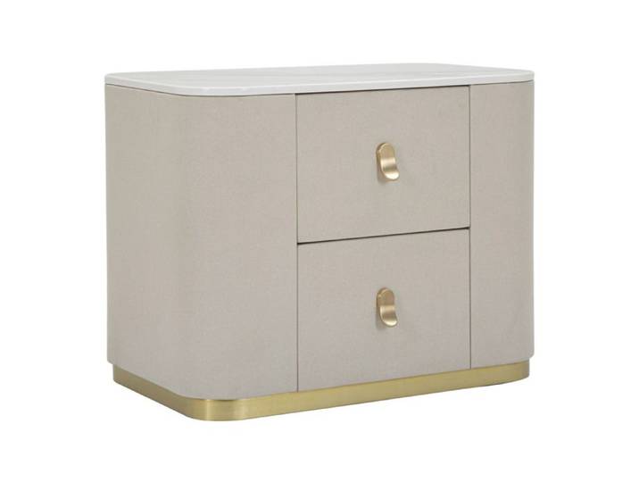 Console Montpellier crème en bois fer et tissu — 100x40x75 cm - Réf. VK8681847402961