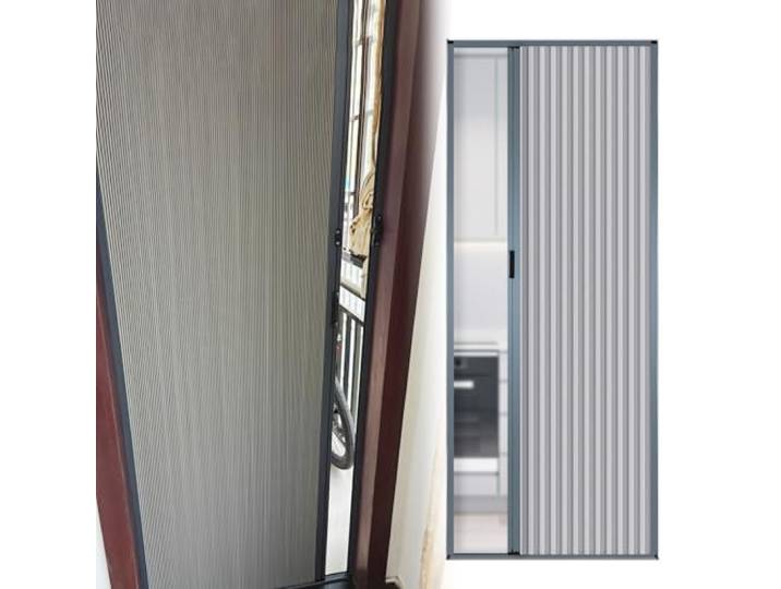 Falttür Falttüren Grau Falttür Ohne Bohren Waben Mit Schloss, 60 70 84 90 100 110 120 CM Breit Nach Maß Falttüren Innentüren Raumtrenner Mit Aluminiumrahmen, Für Schlafzimmer/ Flur(WxH 70cmx200cm)