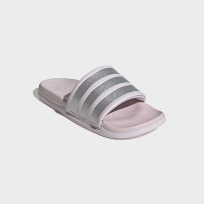 Badesandale ADIDAS SPORTSWEAR "ADILETTE COMFORT 2.0 BADESCHLAPPEN", Damen, Gr. 40,5, rosa (almost pink, silber metallic, almost pink), Synthetik, Schuhe, Badelatschen