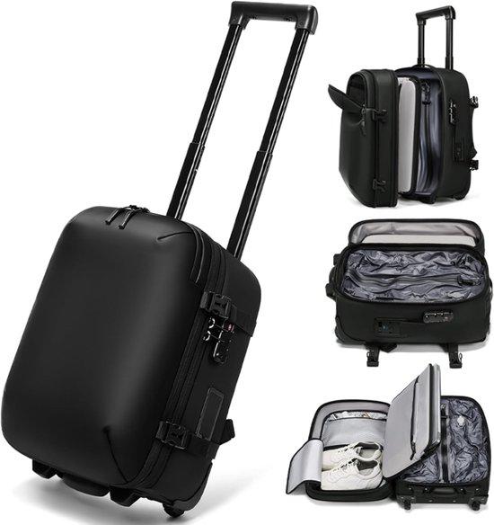 Vakuum-Rucksack 40x30x20 - Handgepäck-Rucksack 30L mit Trolley-Funktion - Ideal als Reisetasche für Flugreisen, Wochenendausflüge, Camping und Tagesausflüge
