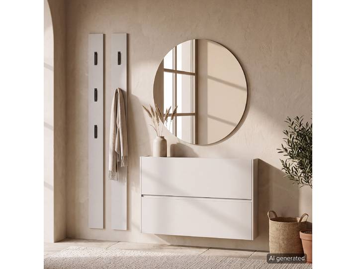 Garderobenset COLPA 4-teilig 155 x 170 x 18cm Beige