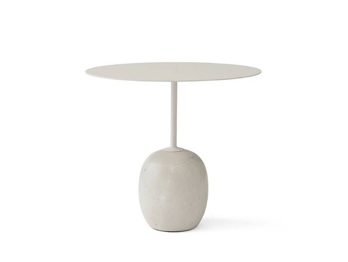 &Tradition - Lato Beistelltisch oval 40 x 50 cm, H 45 cm, ivory white / crema diva Marmor