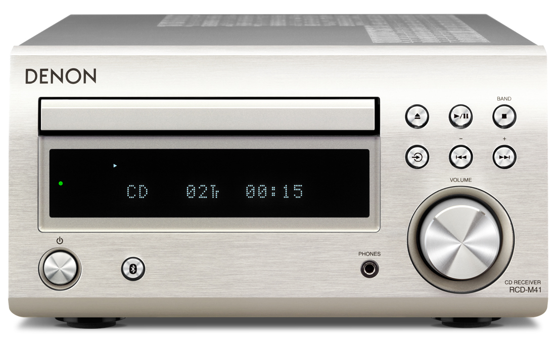 Denon RCD-M41, Home-Audio-Minisystem, Silber, 60 W, 2-Wege, 12 cm, 2,5 cm