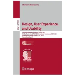Design, User Experience, and Usability, Fachbücher von Martin Schrepp