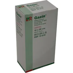 Gazin Kompresse 10x20cm 8Fach Steril 50 ST
