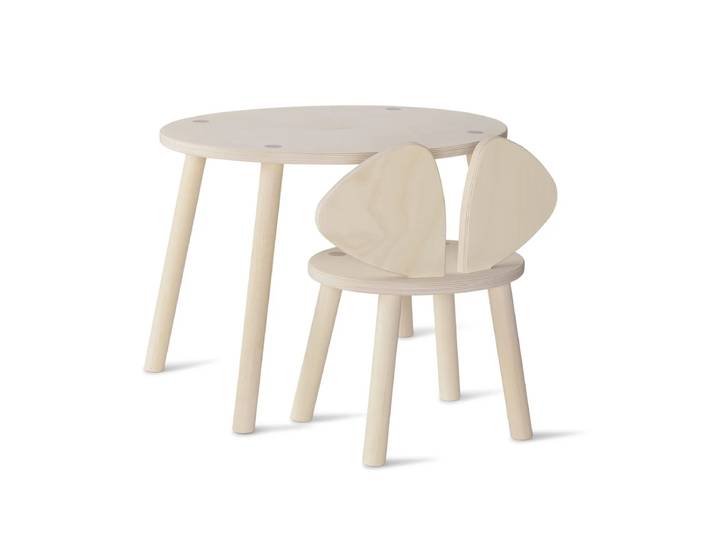 Nofred - Mouse Toddler Set (Stuhl und Tisch), Birke matt lackiert
