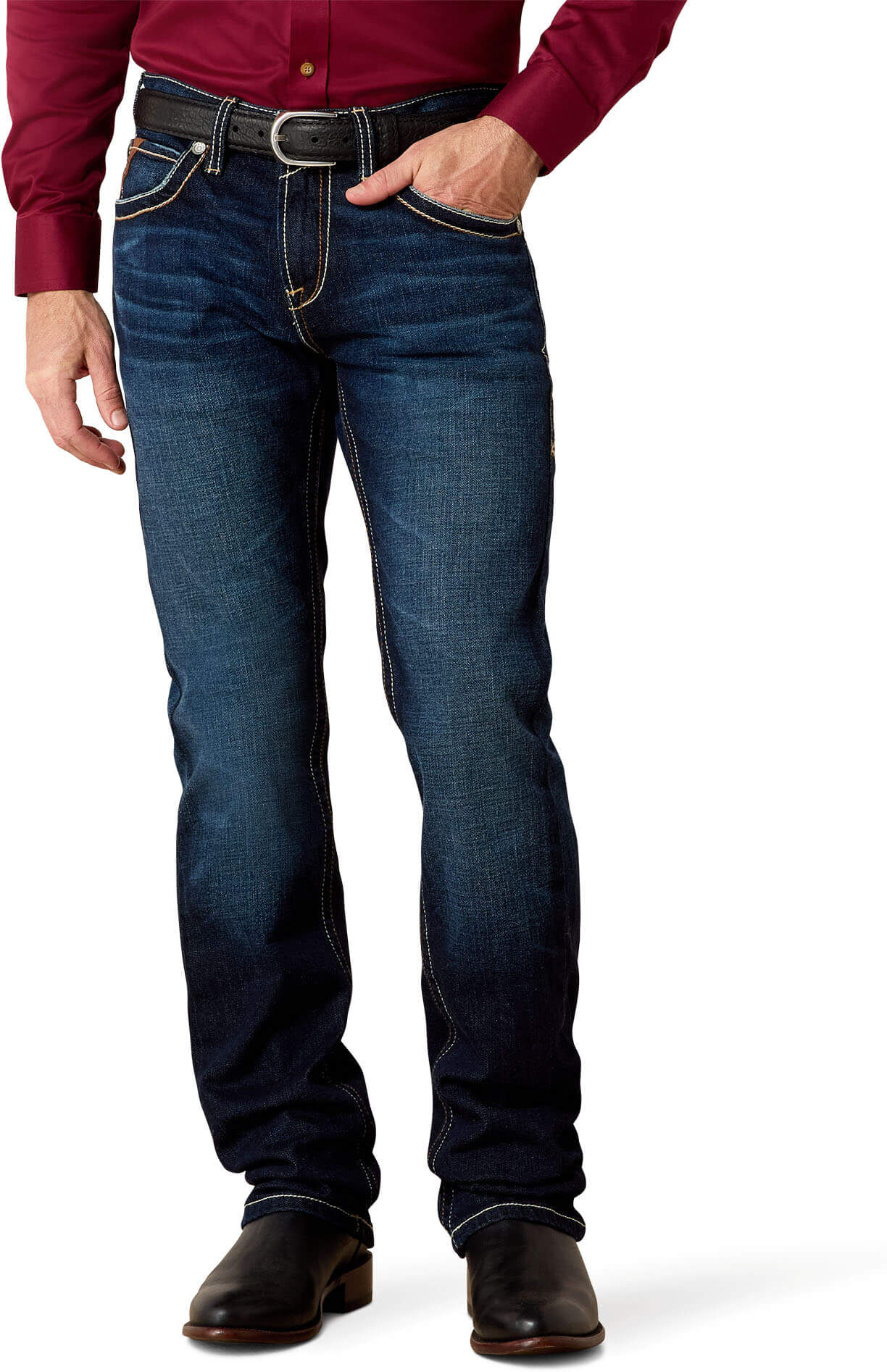 Men's M7 Rocker Concord Stretch Stackable Straight Leg Jeans in Dodge, Size: 28 X 34 by Ariat