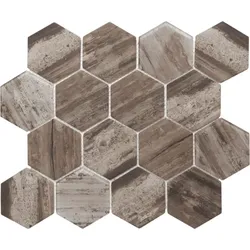 Premium Mosaic Glasmosaik braun 26x30 cm matt/glanz MOSV84DARK3D