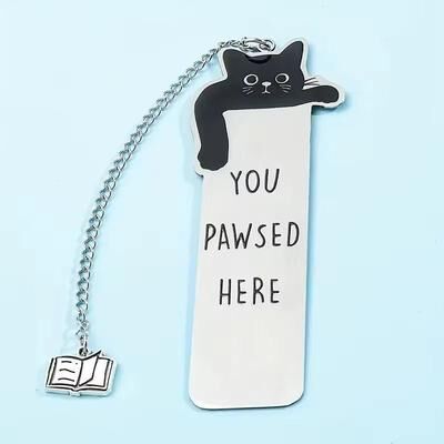 Inspired Living Black Cat Please Stay Bookmark Black Cat Please Stay Bookmark