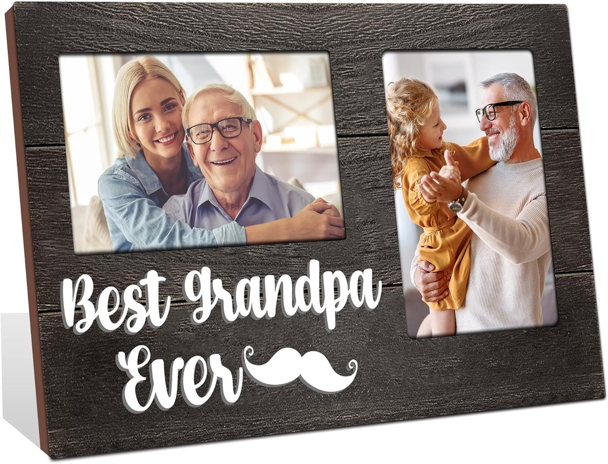 Fotolijst Cadeau voor Opa met 3D Tekst voor twee 10x15cm foto's