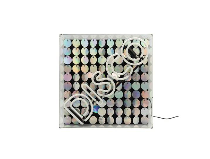 Acryl-Box Neon - Disco Paillette blau