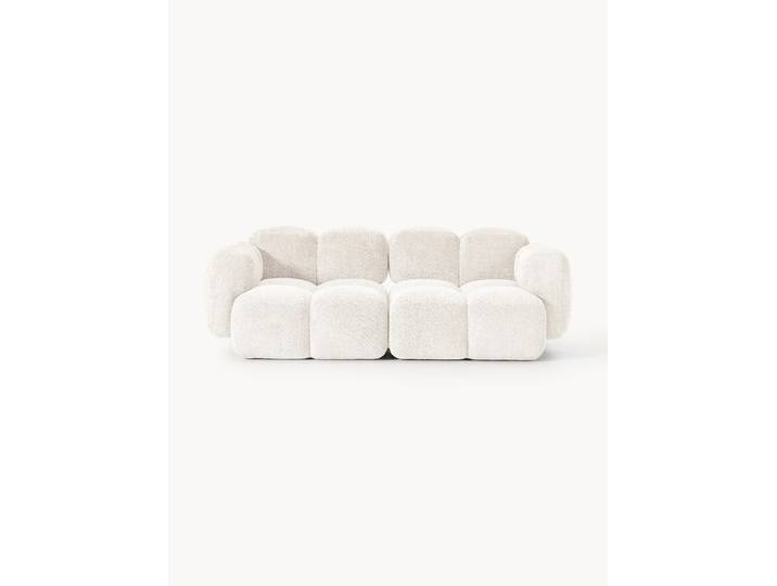 Canapé modulable 2 places en peluche-bouclette Tayla