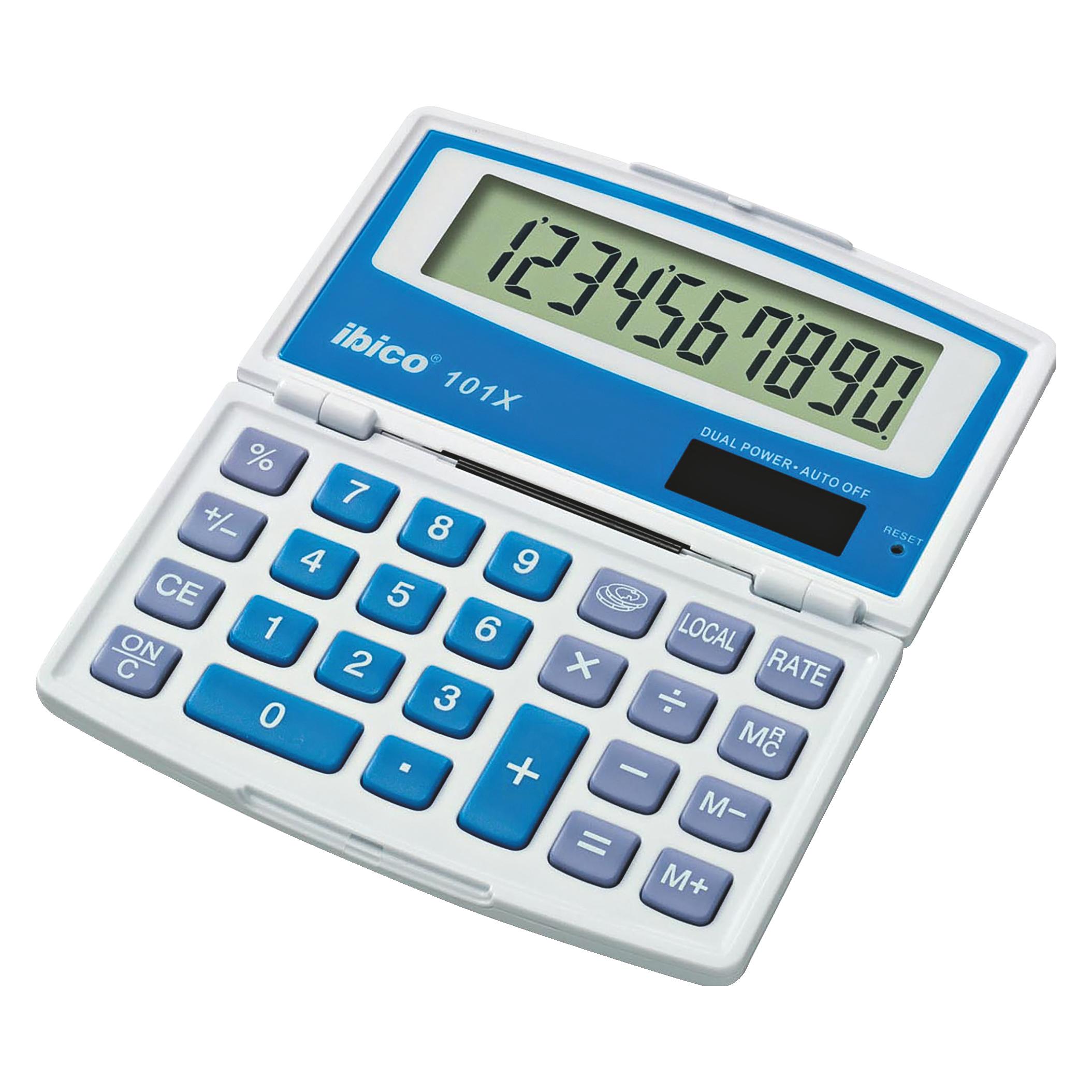 Ibico 101X - Taschenrechner (Batteriebetrieb, Solarenergie) (IB410130)