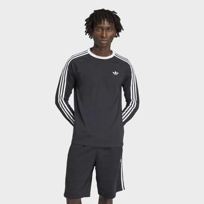 Langarmshirt ADIDAS ORIGINALS "3S LS TEE", Herren, Gr. XXL, schwarz, Obermaterial: 100% Baumwolle, Shirts Langarmshirt
