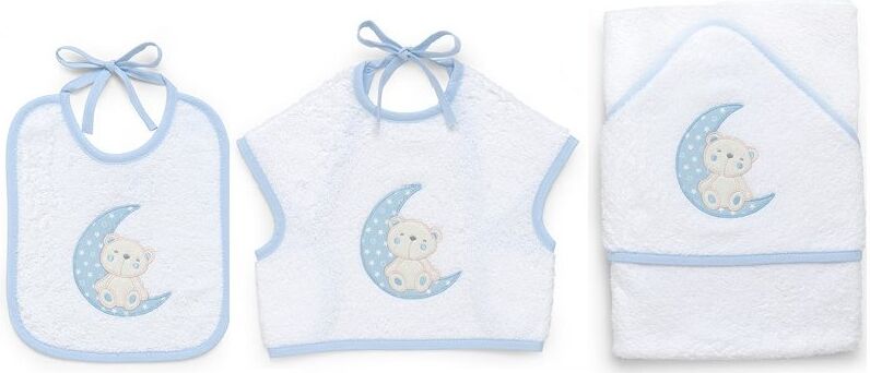 Set bavaglini Italbaby 15 5020 402 MOON Azzurro