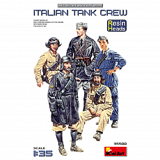 MiniArt - Italian Tank Crew - Resin Heads - 1:35 - 5 Figuren 311018