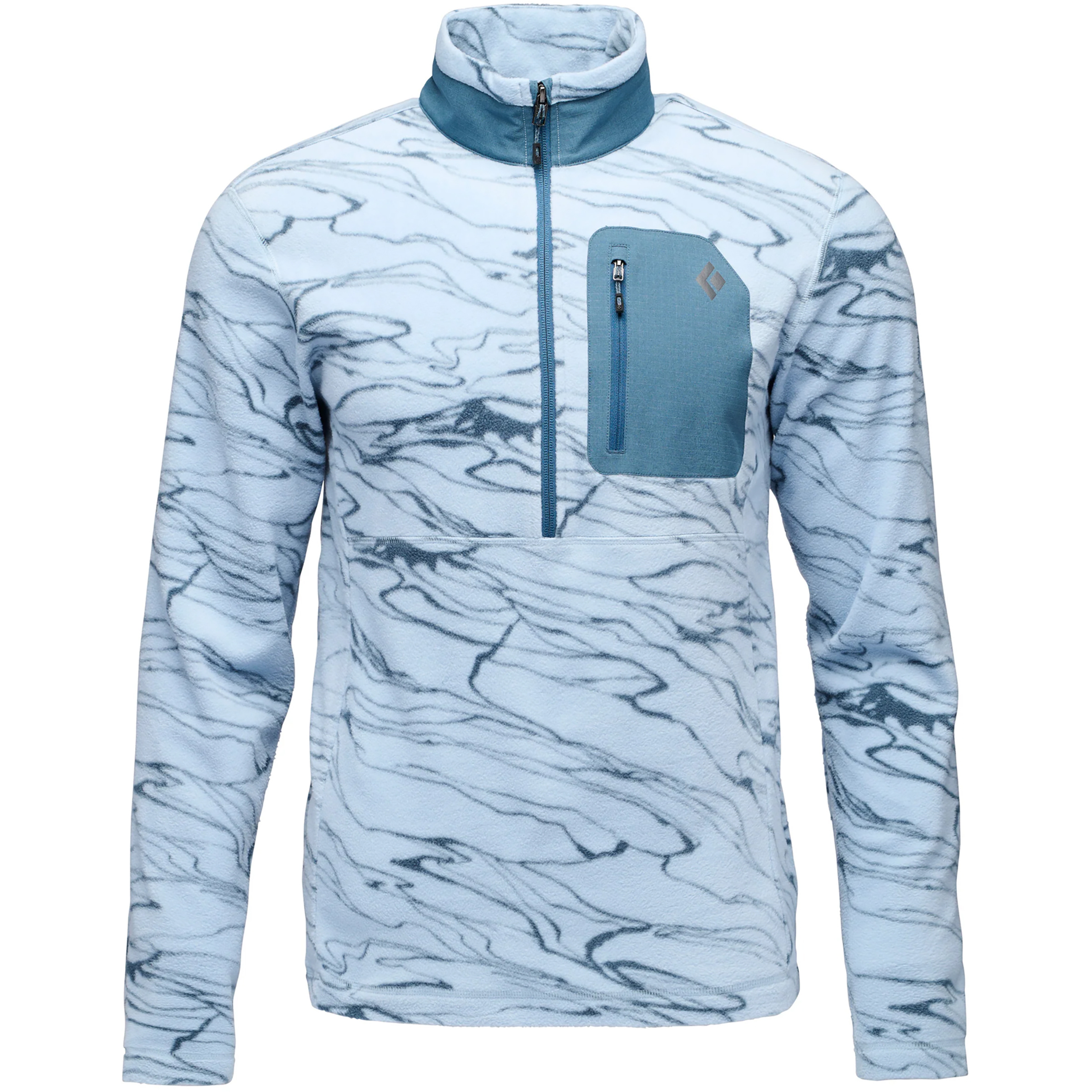Black Diamond Rift Half Zip Fleece Herren Pullover blau Größe S Trekking Elastisch