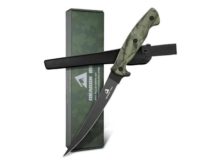 LuxusKollektion Fischfiliermesser Filetiermesser Edelstahl Anti Rutsch Griff Ausbeinmesser 21.5CM