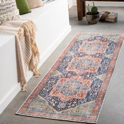 Livabliss Arabella Vintage Medallion Printed Machine Washable Area Rug