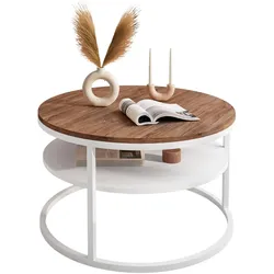 COUCHTISCH CIRI mit Regal Eichenoptik Sterling