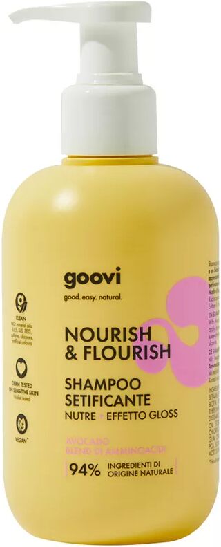 Goovi - NOURISH & FLOURISH - Shampoo für seidiges Haar, 250 ml
