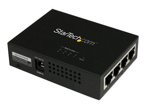 StarTech.com 4 Port Gigabit midspan - PoE+ Injektor (POEINJ4G)