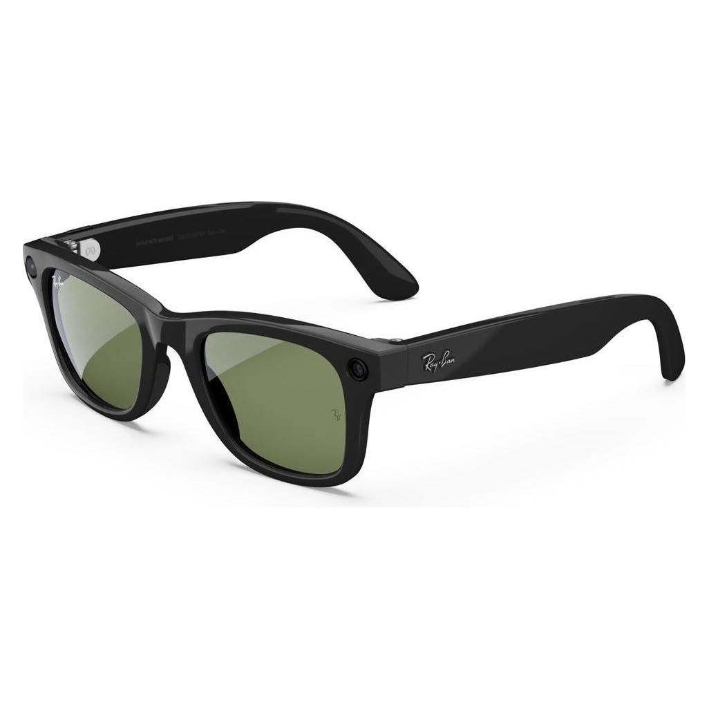 Ray Ban Meta Wayfarer Gen1 Glasses with AI Size L- Shiny Black/Green G-15 (null)