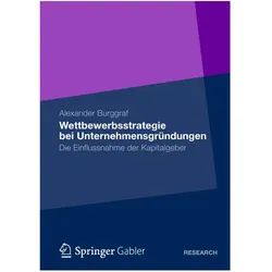 Wettbewerbsstrategie bei Unternehmensgründungen, Fachbücher von Alexander Burggraf