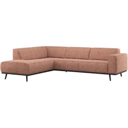 Ecksofa Statement, Melange-Stoff mit abgerundetem Design, modern, terra, hohe Sitzkomfort-Qualität
