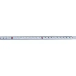Maßband, selbstklebend 300 x13mm, horizontal, weiß, Nullpunkt rechts