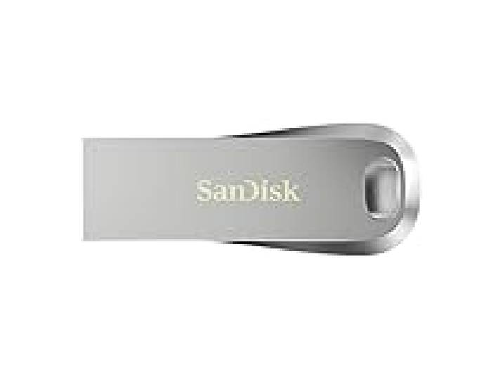 SanDisk 512 Go Ultra Luxe Flash Drive USB 3.2 Gen 1, Clé USB, des vitesses allant jusqu'à 400 Mo/s en lecture, Argent
