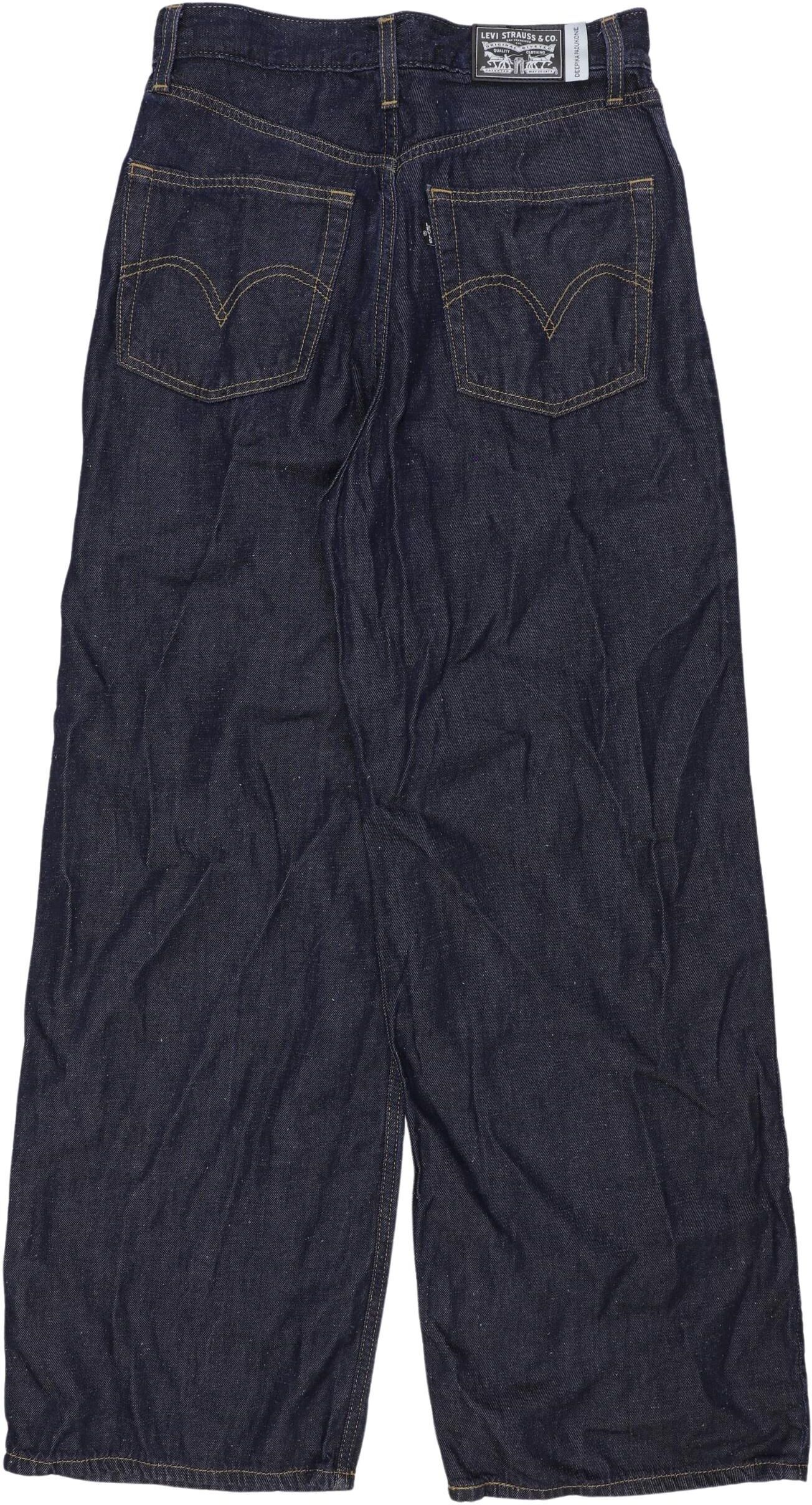 Levis Damen Jeans, Marineblau, Gr. W27, Lyocell / Hanf - Second Hand