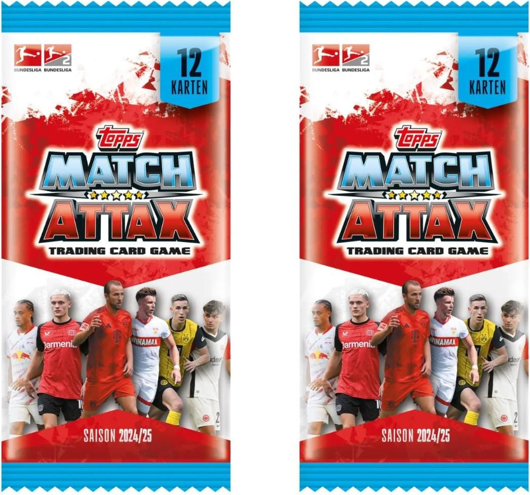 Match Attax Bundesliga 2024/2025 – 2 boosters met elk 12 collectiekaarten – Heartforcards® verzendbescherming