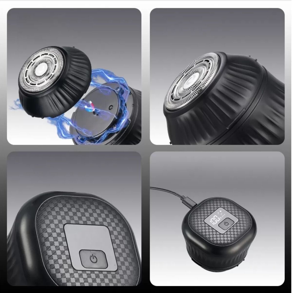 INF Wiederaufladbarer Damen-Epilierer kompatibel mit Full Body Haarentfernung - Wasserdichter kabelloser Lady Shaver für Beine, Schwarz