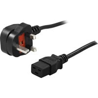 Netzkabel mit UK-Netzstecker C19 schwarz, 1,8m