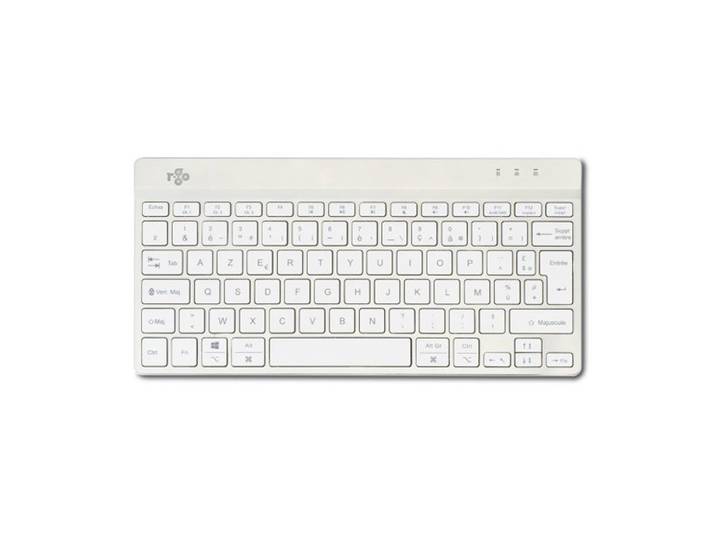 R-Go Tools Compact Break Clavier ergonomique sans fil Bluetooth - Transportable - Blanc