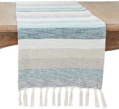Saro Lifestyle Table Runner with Striped Design