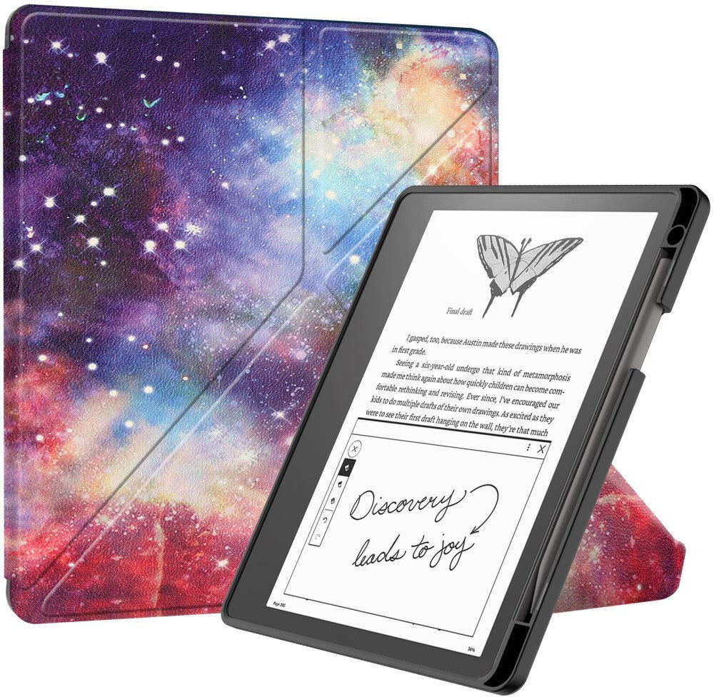 INCOVER Amazon Kindle Scribe 11th Generation (2022) Origami Læder Flip Cover m. Pen Holder - Galakse