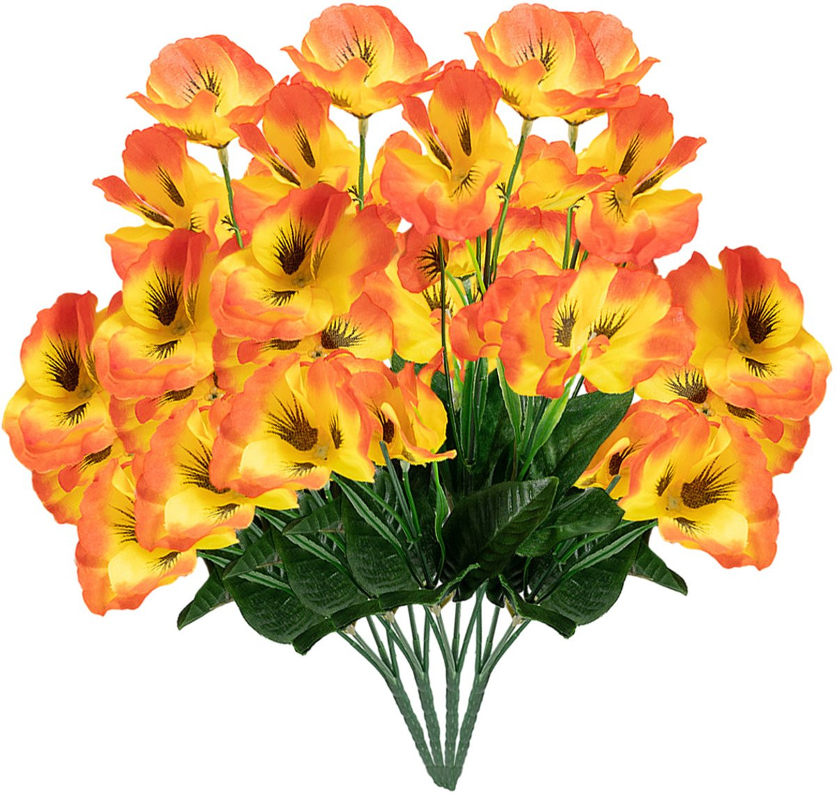 Whiqutey Kunstmatige Vlinderbloemen in Zonsondergangskleur voor Bruiloft en Feestdecoratie