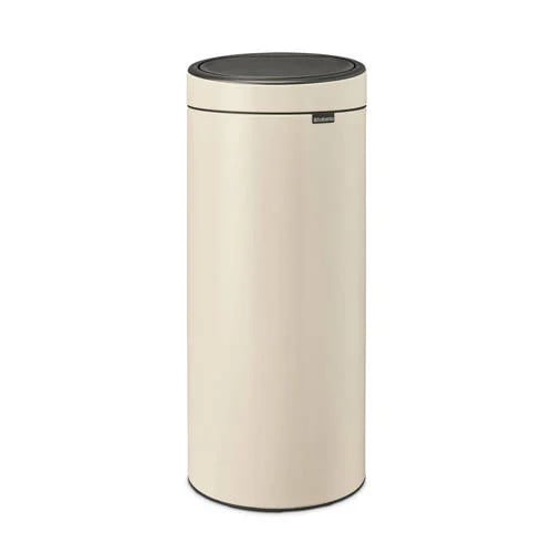 Brabantia Touch Bin Prullenbak, 30 liter, Beige, RVS